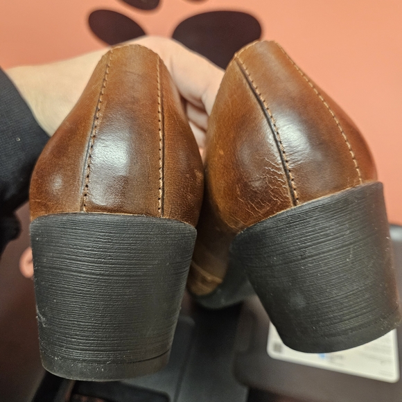 Dansko Tan Leather Women's Loafers with Buckle - Picture 4 of 7